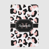 Roze luipaard afdrukken golfhanddoek (Voorkant)