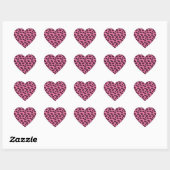 Roze luipaard afdrukken hart sticker (Vel)