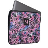 Roze luipaard afdrukken laptop sleeve (Voorkant Rechts)