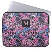 Roze luipaard afdrukken laptop sleeve (Voorkant)