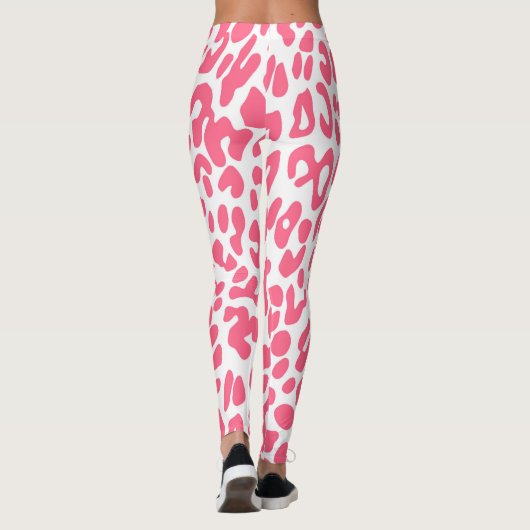Roze luipaard afdrukken leggings (Achterkant)