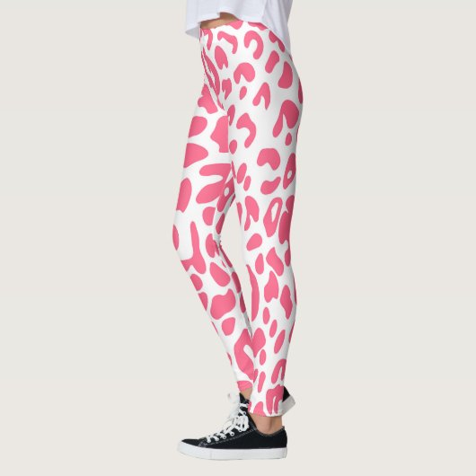 Roze luipaard afdrukken leggings (Links)