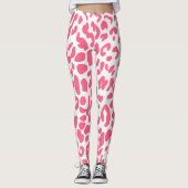 Roze luipaard afdrukken leggings (Voorkant)