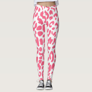 Roze luipaard afdrukken leggings