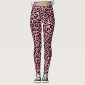 Roze luipaard afdrukken leggings (Voorkant)
