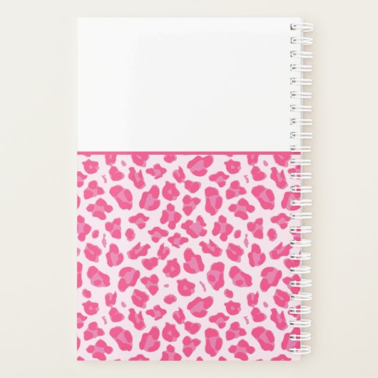 Roze luipaard afdrukken & luopard Kiss Planner (Achterkant)