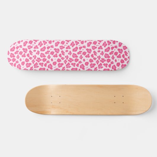 Roze luipaard afdrukken - Meisjes Persoonlijk Skateboard (Horizontaal)