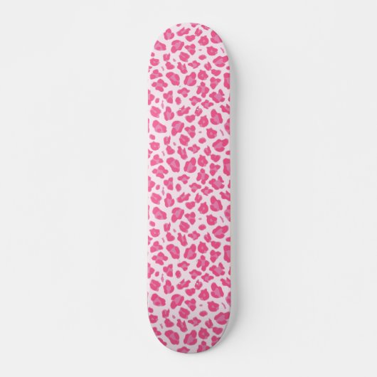 Roze luipaard afdrukken - Meisjes Persoonlijk Skateboard (Voorkant)