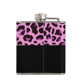 Roze luipaard afdrukken met bogen heupfles (Achterkant)