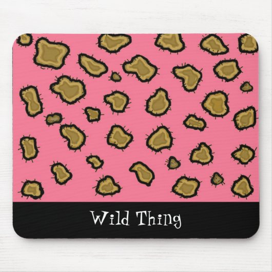 Roze luipaard afdrukken muismat (Voorkant)