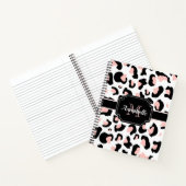 Roze luipaard afdrukken notitieboek (Binnen)