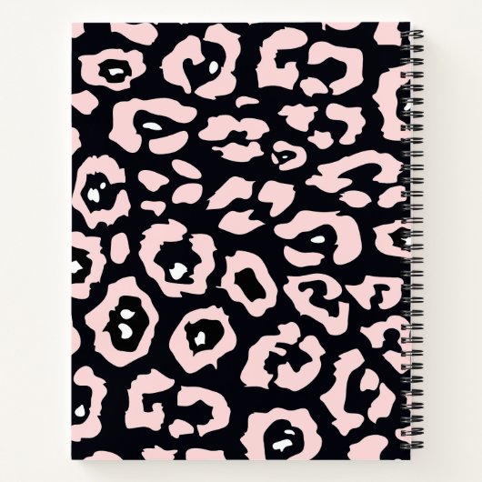 Roze luipaard afdrukken notitieboek (Achterkant)