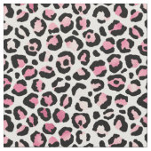 Roze luipaard afdrukken op wit stof (Close Up)