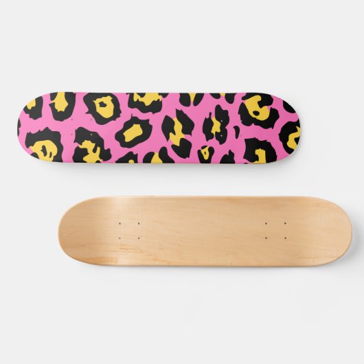 Roze luipaard afdrukken persoonlijk skateboard (Horizontaal)