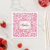 Roze luipaard afdrukken servet (Insitu)