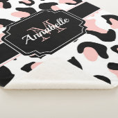 Roze luipaard afdrukken sherpa deken (3/4)