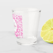 Roze luipaard afdrukken shot glas (Rechts)