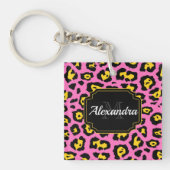 Roze luipaard afdrukken sleutelhanger (Voorkant)