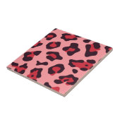 Roze luipaard afdrukken tegeltje (Zijkant)