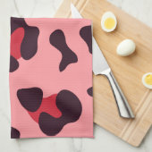 Roze luipaard afdrukken theedoek (Quarter Fold)