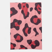 Roze luipaard afdrukken theedoek (Verticaal)