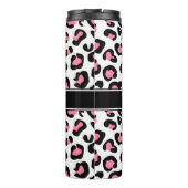 Roze luipaard afdrukken thermosbeker (Achterkant)