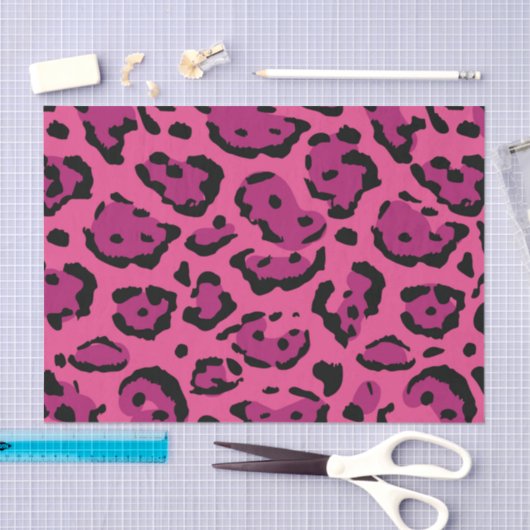 Roze luipaard afdrukken tissuepapier (Craft)
