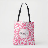 Roze luipaard afdrukken tote bag (Voorkant)
