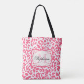 Roze luipaard afdrukken tote bag (Achterkant)