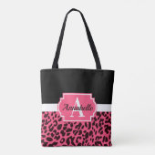 Roze luipaard afdrukken tote bag (Achterkant)
