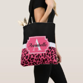 Roze luipaard afdrukken tote bag (Dichtbij)