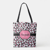 Roze luipaard afdrukken tote bag (Achterkant)