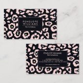 Roze luipaard afdrukken visitekaartje (Voorkant / Achterkant)