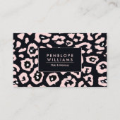 Roze luipaard afdrukken visitekaartje (Voorkant)