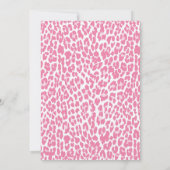 Roze luipaard Afdrukmonogram Birthday Kaart (Achterkant)