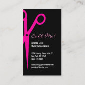 Roze luipaard Afdruksalon Tools (aangepast) Vertic Visitekaartje (Achterkant)