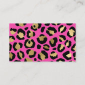 Roze luipaard Baby shower laster Raffle Informatiekaartje (Achterkant)