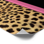 Roze Luipaard Baby Shower Slinger Poster (Hoek)