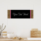 Roze Luipaard Baby Shower Slinger Poster (Keuken)
