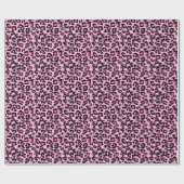 Roze luipaard babypapier voor meisjes cadeaupapier (Vlak)