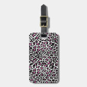 roze luipaard bagagelabel (Voorkant verticaal)