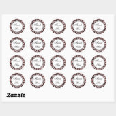 Roze Luipaard Bedankt Stickers (Vel)