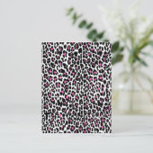 roze luipaard briefkaart (Staand voorkant)