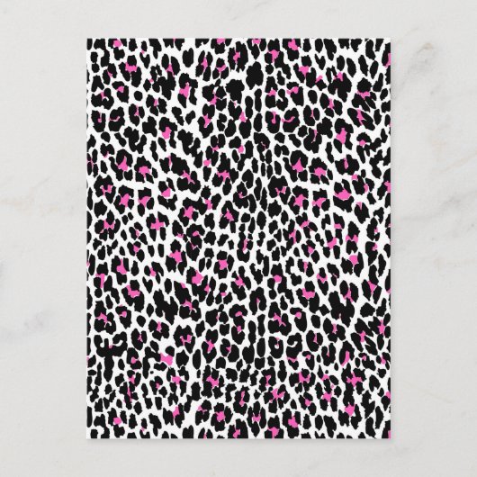 roze luipaard briefkaart (Voorkant)