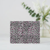 roze luipaard briefkaart (Staand voorkant)