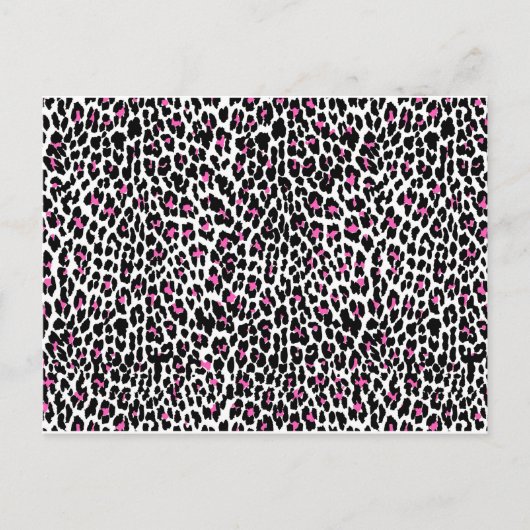 roze luipaard briefkaart (Voorkant)
