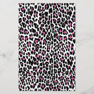 roze luipaard briefpapier