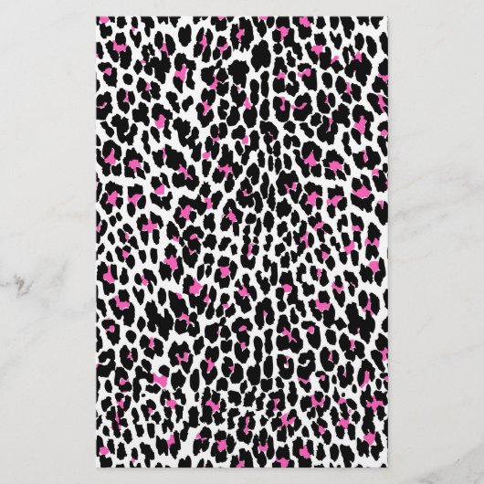 roze luipaard briefpapier (Voorkant)