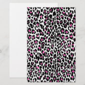 roze luipaard briefpapier (Voorkant / Achterkant)