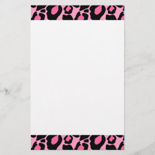 Roze luipaard briefpapier